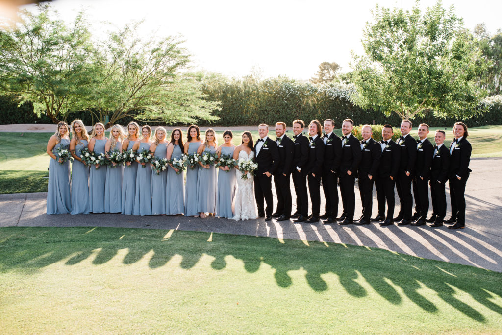 Entire bridal party at Mountain Shadow Resort 