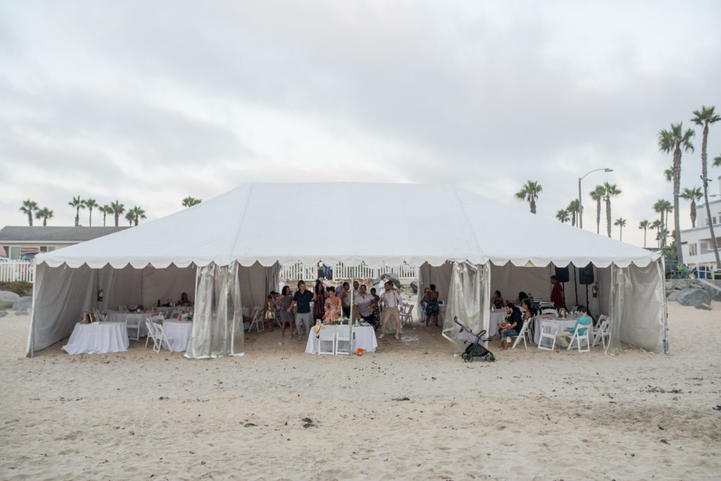 california dream beach wedding reception tent 
