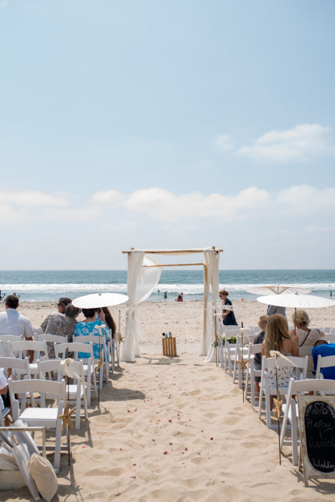 wedding ceremony site on the beach 