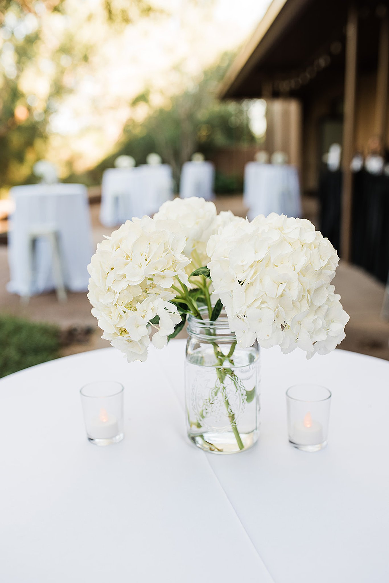 floral table setting at a desert botanical gardens wedding